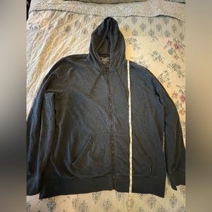 XXL Lucky Brand Terry cloth blue full zip hoodie
